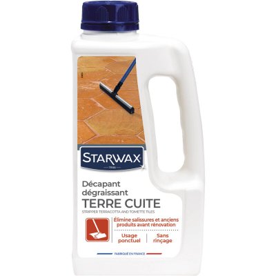 STARWAX D&eacute;capant avant protection tomettes et terres cuites  1L
