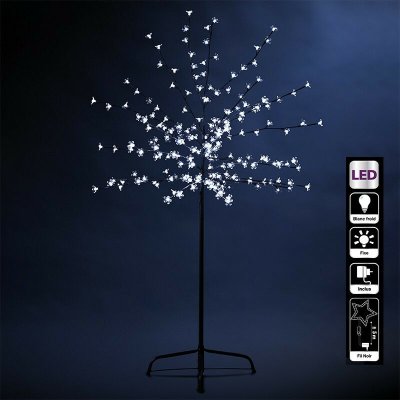 FEERIC LIGHTS & CHRISTMAS Deco NO&Euml;L - Arbre Fleur Lumineux 200 LED Blanc Froid - Hauteur 150 cm