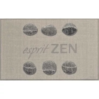 DOUCEUR D INTERIEUR Deco Tapis 1740094 Tapis Imprime Esprit Zen Polyamide/Latex 80 x 50 cm
