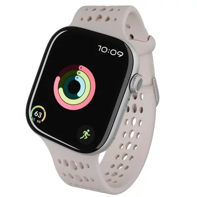 DECODED  Bracelet Ares O pour Apple Watch 38 &agrave; 42mm en Silicone Beige