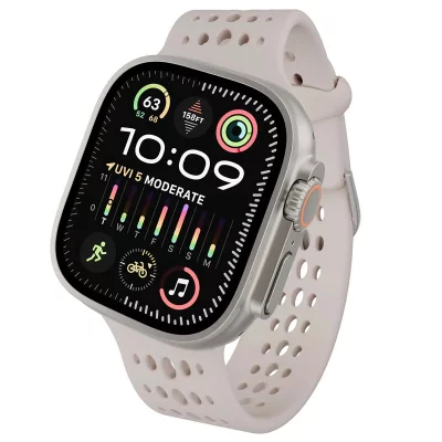 DECODED  Bracelet en Silicone Ares O pour Apple Watch 44 &agrave; 49mm Beige