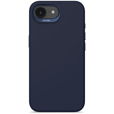 DECODED  Coque pour iPhone 16e MagSafe Antimicrobe Soft Touch Bleu nuit