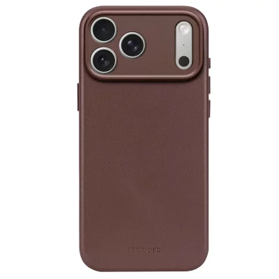 DECODED  Coque pour iPhone 17 Pro MagSafe en Cuir Antichocs Marron