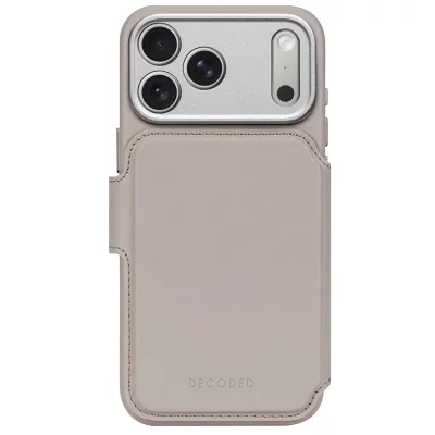 DECODED  &Eacute;tui Folio pour iPhone 17 Pro Max MagSafe en Cuir avec Coque D&eacute;tachable Beige