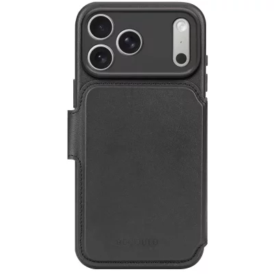 DECODED  Portefeuille d&eacute;tachable 2 en 1 en cuir MagSafe Apple iPhone 17 Pro Max - Noir
