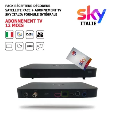 GENERIQUE D&eacute;codeur Satellite - PACE - SKY - Abonnement 12 mois - 120 cha&icirc;nes - HD - Hotbird 13&deg;Est