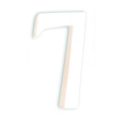 DECOPATCH D&eacute;copatch AC347O - Un support en papier blanc m&acirc;ch&eacute; 1,5x6x12 cm, Petit chiffre 7