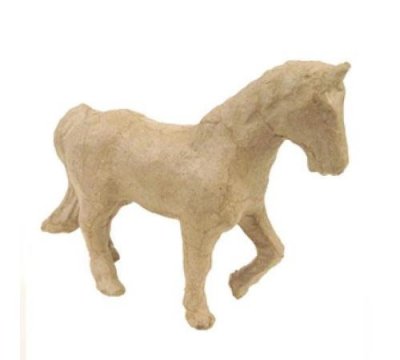 DéCOPATCH D&eacute;copatch AP108O - Un support en papier brun pulp&eacute; 13x4x11 cm, Cheval