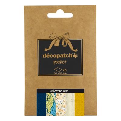 GENERIQUE D&eacute;copatch - D&eacute;co Pocket 5 feuilles 30x40cm - Collection N&deg;15
