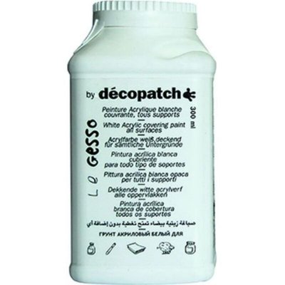 DECOPATCH D&eacute;copatch GE300AO - Un flacon Gesso 300g, peinture acrylique blanche