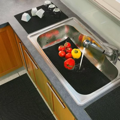 PARIS PRIX Decor Line 1740163 Tubulo Tapis Multi-Usages PVC Anthracite 32 x 43 cm