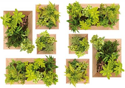 PLAGE D&eacute;coration adh&eacute;sive  157132 Sticker Mural - Jardin Vertical, 2 Planches, 29,7 x 21 cm