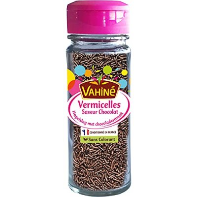 VAHINE D&eacute;coration Alimentaire Vermicelles Saveur Chocolat  - Le Flacon De 65g