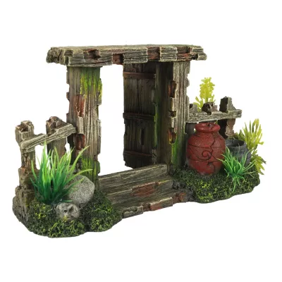 AQUA DELLA D&eacute;coration d&acute;aquarium cl&ocirc;ture avec portique 