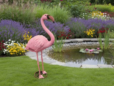 UBBINK D&eacute;coration de bassin de jardin Flamant Rose 