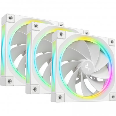 DEEPCOOL  FL12R WH 3 IN 1 Boitier PC Ventilateur 12 cm Blanc 3 pi&egrave;ce(s)