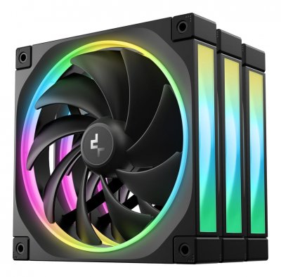 DEEPCOOL  FL14 Boitier PC Ventilateur 14 cm Noir 3 pi&egrave;ce(s)
