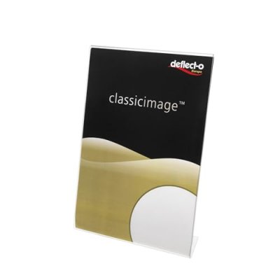DEFLECTO  Porte affiche transparent pour documents A5 portrait inclin&eacute;