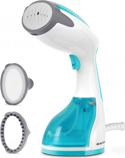 VENDOS85 D&eacute;froisseur vapeur 1200 W bleu avec r&eacute;servoir 260 ml