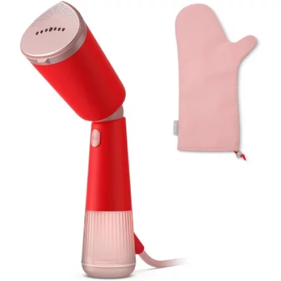 PHILIPS D&eacute;froisseur vapeur 1400W Rouge avec 3 accessoires