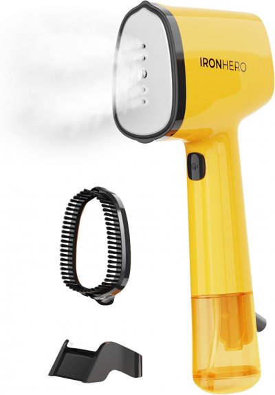 CECOTEC D&eacute;froisseur vapeur 1500W portable &agrave; semelle c&eacute;ramique Jaune