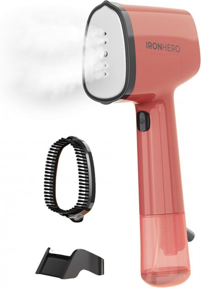 CECOTEC D&eacute;froisseur vapeur 1500W portable &agrave; semelle c&eacute;ramique Rouge