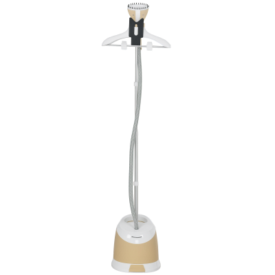 HOMCOM D&eacute;froisseur vapeur vertical 1800W 36g/min alu PP blanc moutarde clair