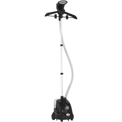 HOMCOM D&eacute;froisseur vapeur vertical d&eacute;froisseur &agrave; v&ecirc;tements 1,4L 1950W 32g/min tige telescopique noir