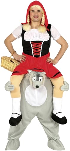 FIESTAS GUIRCA, S.L. D&eacute;guisement Chaperon Rouge sur Loup Gris pour adulte 