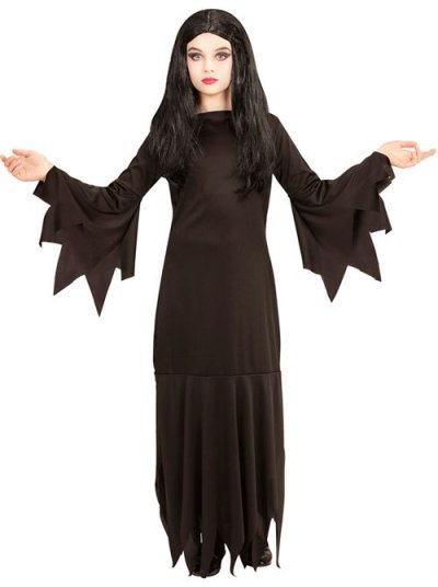 W WIDMANN MILANO PARTY FASHION D&eacute;guisement de Sorci&egrave;re Gothique - Mortisia - Enfant Taille : 14/16 ans (156 &agrave; 174 cm)