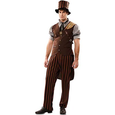 EUROCARNAVALES, SA D&eacute;guisement De Steampunk &Agrave; Rayures Pour Homme (Taille M/L)