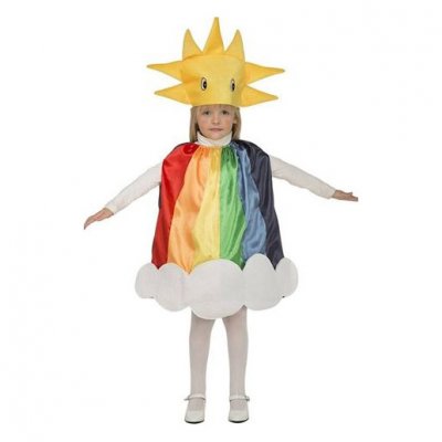 GENERIQUE D&eacute;guisement enfant arc-en-ciel - Humoristique - Jaune - Fille - Polyester