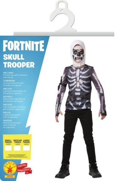 FORTNITE D&eacute;guisement  Top et Cagoule Ado Skull Trooper Taille XL