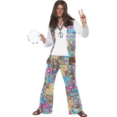 SMIFFYS D&eacute;guisement Hippie Fower Power Homme (Taille 52/54)