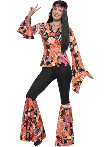 SMIFFYS D&eacute;guisement Hippie Noir Et Multicolore Femme Small