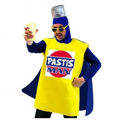 MYCRAZYSTUFF D&eacute;guisement Humoristique Pastis Man Taille Unique Jaune Cd0416 TAILLE UNIQUE - CD0416