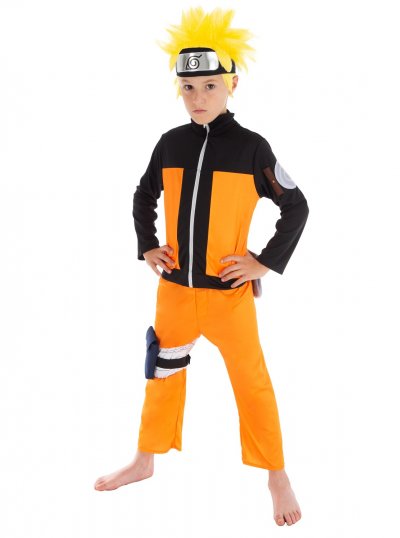 CHAKS D&eacute;guisement Naruto&trade; Enfant Licence Officielle - Orange - 128 cm