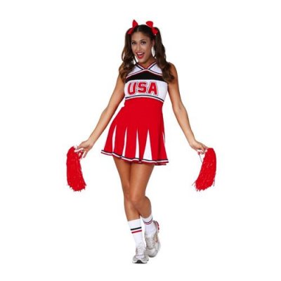 FIESTAS GUIRCA D&eacute;guisement Pom-pom Girl &eacute;quipe Usa Femme L Rouge 80597  L - 80597 