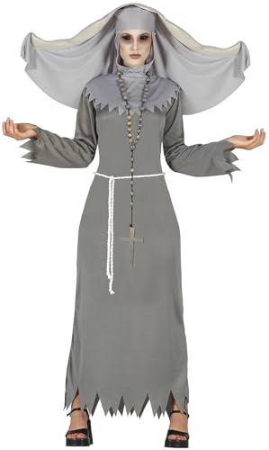FIESTAS GUIRCA, S.L. D&eacute;guisement religieuse poss&eacute;d&eacute;e grise femme Halloween