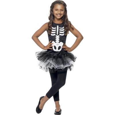 GENERIQUE D&eacute;guisement squelette tutu noir fille Halloween
