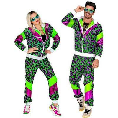 W WIDMANN MILANO PARTY FASHION D&eacute;guisement Surv&ecirc;tement Ann&eacute;es 80 Animal Adulte - S - Vert - 11001