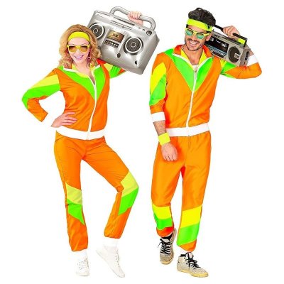 WIDMANN D&eacute;guisement Surv&ecirc;tement Ann&eacute;es 80 Homme - M - Orange - 10172