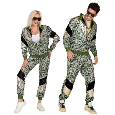 W WIDMANN MILANO PARTY FASHION D&eacute;guisement surv&ecirc;tement billet dollar adulte