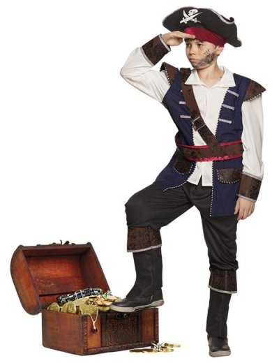 BOLAND D&eacute;guisement Vince - Petit Pirate des Oc&eacute;ans - 7/9 ans (122 &agrave; 134 cm)