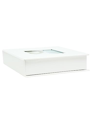 DEKNUDT  Album Photo - Bo&icirc;te Photo, Cuir ou Similicuir, Blanc, 8 x8 cm
