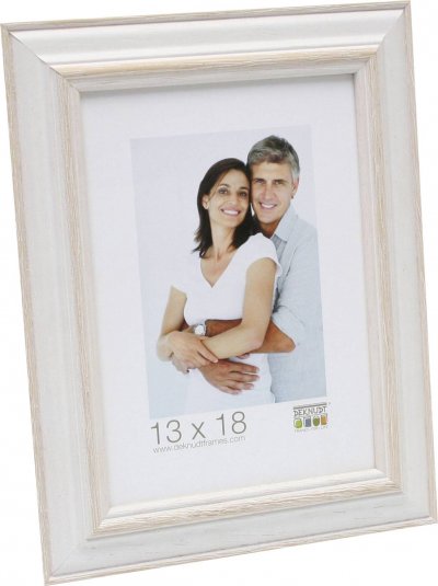 GENERIQUE Deknudt Frames S221H1 Basic Cadre Photo Bois Blanc/Beige 13 x 18