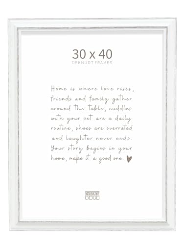 DEKNUDT  Frames - S221H3 - Basic Cadre Photo Blanc/Noir - 30 x 40 cm