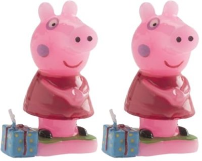DEKORA  - 346089 Peppa Pig Bougie Cire Rose 3 x 3 x 8 cm