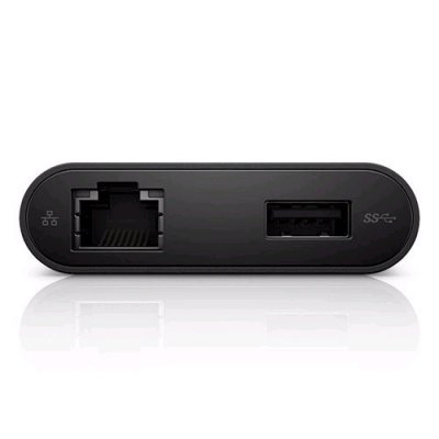 DELL  YRPDK Adaptateur et connecteur de c&acirc;bles USB Type-C HDMI/VGA/Ethernet/USB 3.0 Noir