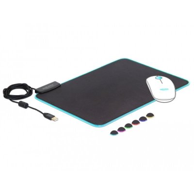 DELOCK  12554 tapis de souris Tapis de souris de jeu Noir